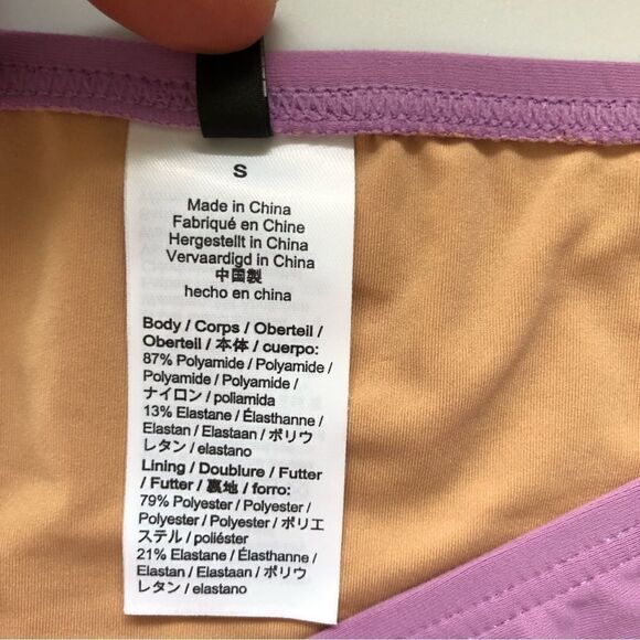 J Crew Bikini Top/Bottom Rainbow Bloom Matching Solid Lilac Bottoms Med/Small - Picture 13 of 13